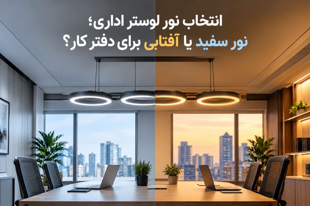 انتخاب نور لوستر اداری؛ نور سفید یا آفتابی برای دفتر کار؟