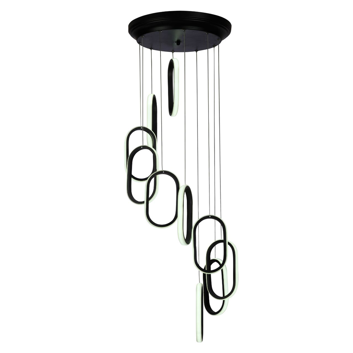 لوستر مدرن چشمه نور مدل L6407/10BK